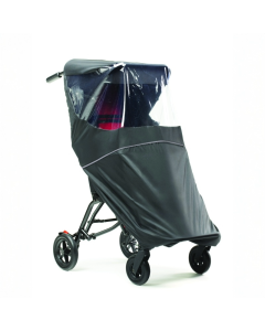 Clip canopy full cover attached to mobility equipment providing overhead protection