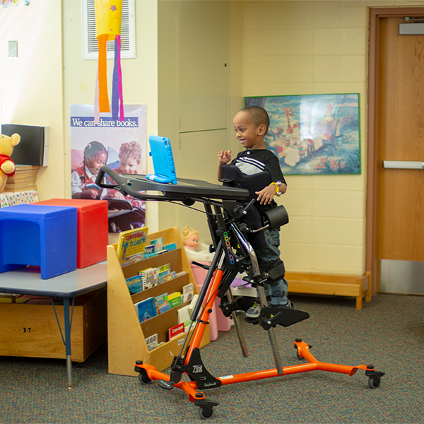 RMS EasyStand product benefits Children with one of the RMS EasyStand, good for bone density
