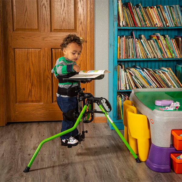 A children standing with zing portable 